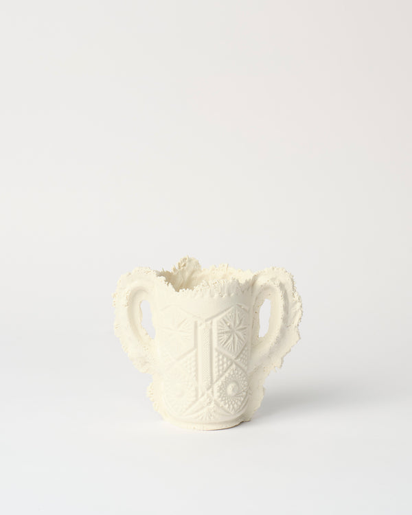 Kristin Burgham — Large 'Loving Cup' in Snow, Sculptural Vessel