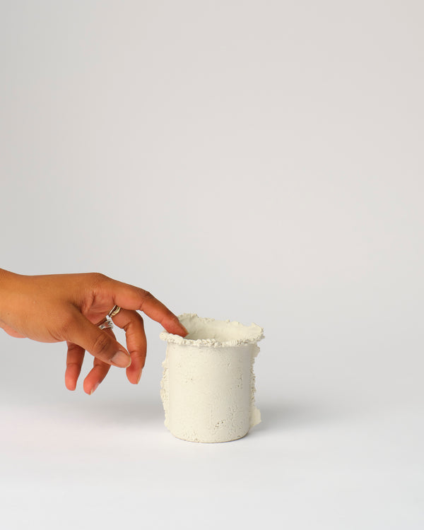 Kristin Burgham — 'Small Cylinder' in Pale Grey, Sculptural Vessel