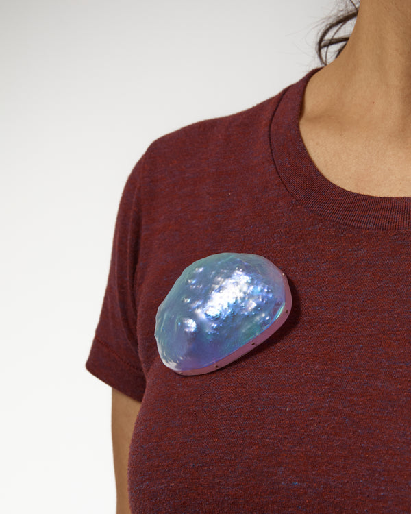 Katherine Hubble — 'Lustre Series' Shell Brooch in Purple