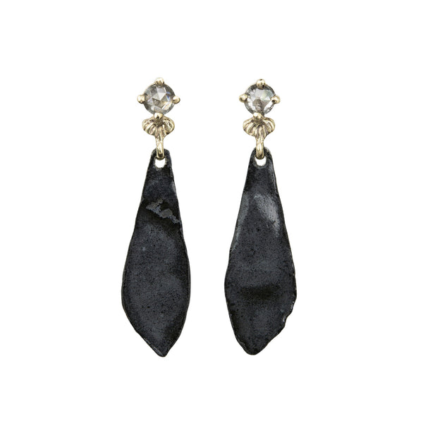 Aurelia Yeomans — 'Ancient Earth' Earrings with Grey Diamond SHOPCraft