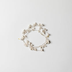 Shimara Carlow— Acorn Cup Wrap Bracelet in Sterling Silver with Gold