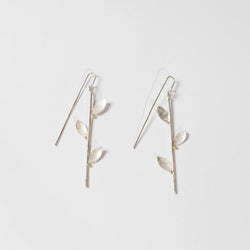 Shimara Carlow— Leaf Earrings in Sterling Silver with 18ct Gold
