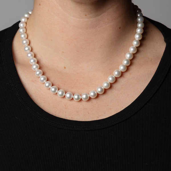 Victoria Mason, Open Window Necklace with Uniform White Freshwater Pearls