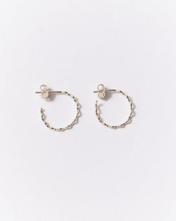 Daria Fox —  Small 'Crinkle' Hoop Earrings in Sterling Silver