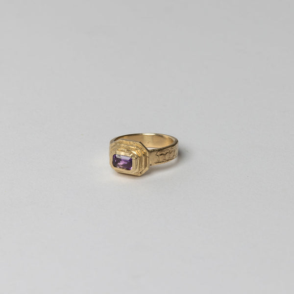 Juan Castro — Ring in Yellow Gold with Amethyst