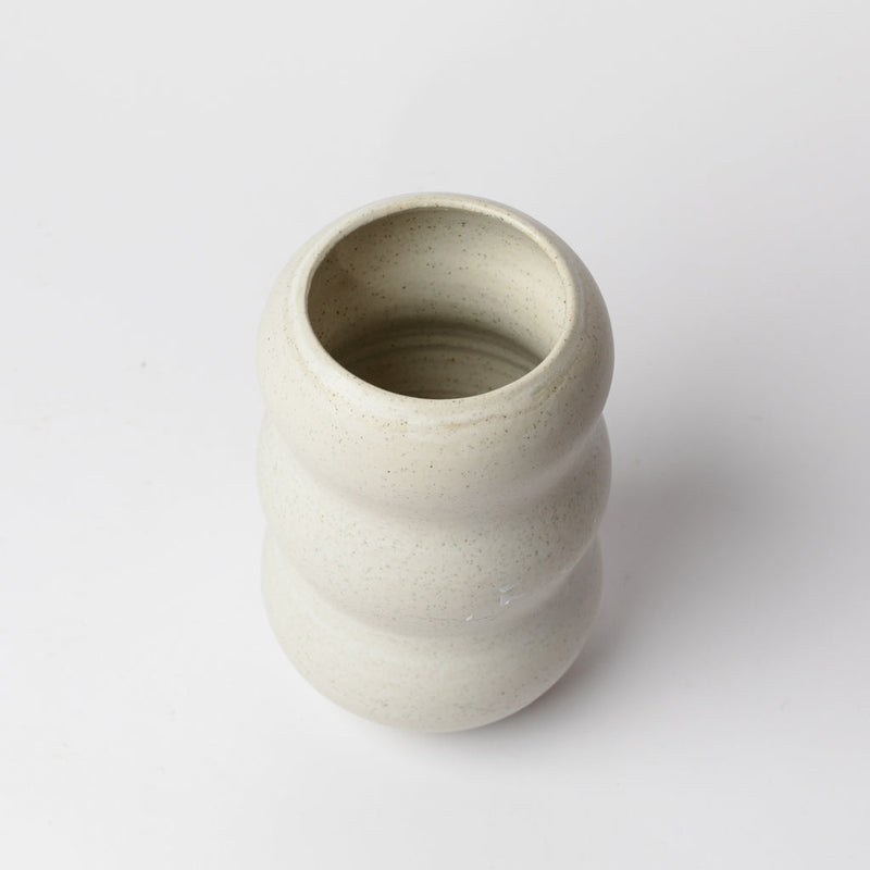 Kaye Poulton — Medium Triple Linked Vase in Off White