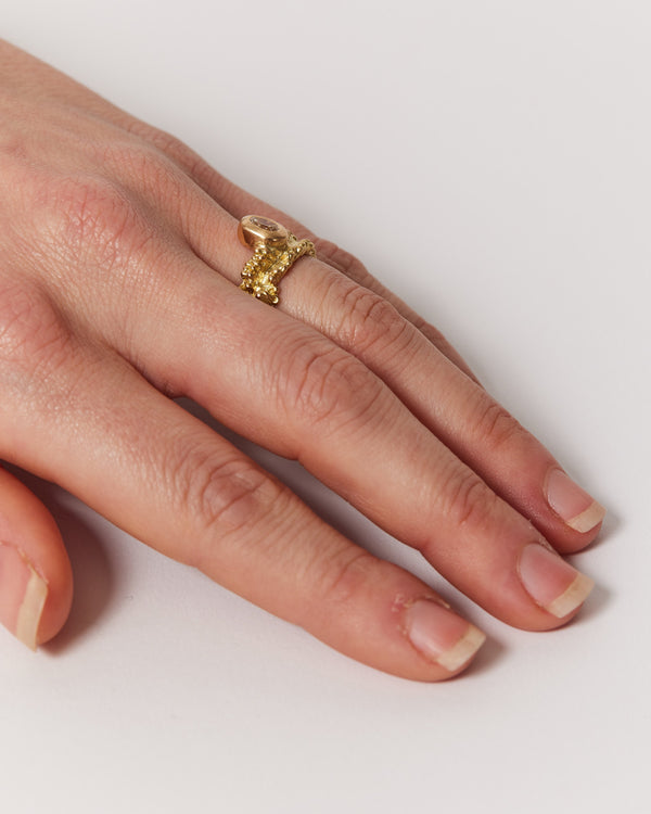 Sophie Quinn — 'Empress' Diamond Ring in 9ct Yellow Gold