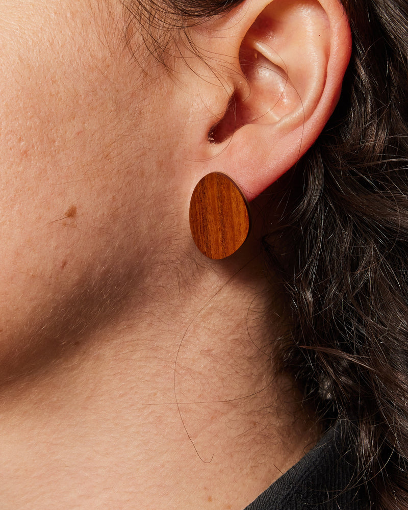 Brendon Collins — 'Pebble' Earrings in Mulga and Silver