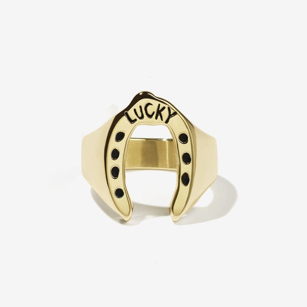 Meadowlark x Nell - Lucky Ring Oxidised in 9CT Gold