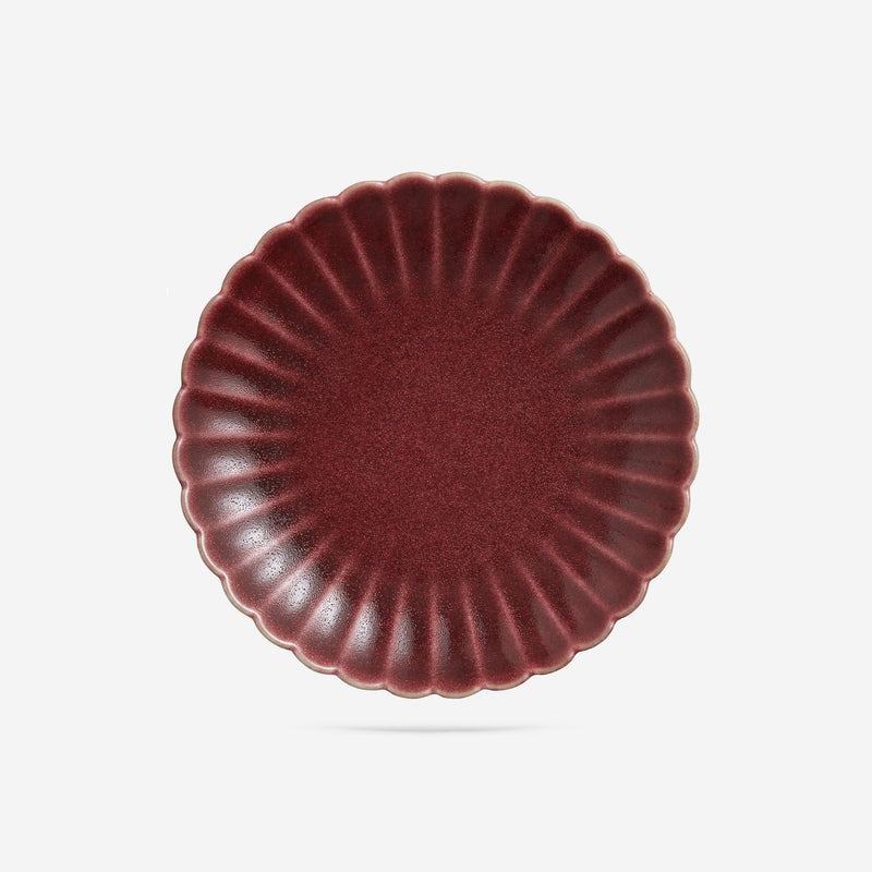 House Editions – Petal Plate (Size Tea) in Ox Blood