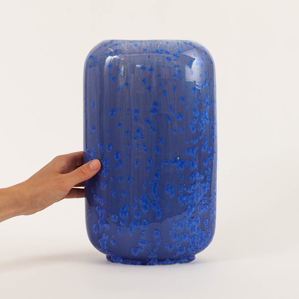 Ryan L Foote — Large Crystalline Vase in Sapphire