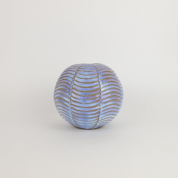 Terunobu Hirata — Curve Grooved Vase in Blue Moon