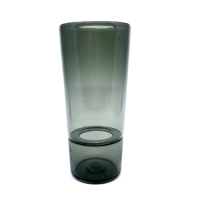 Katie-Ann Houghton — Hand Blown Smoke Grey 'Wrangler' Glass Vase - Australian made Glass 