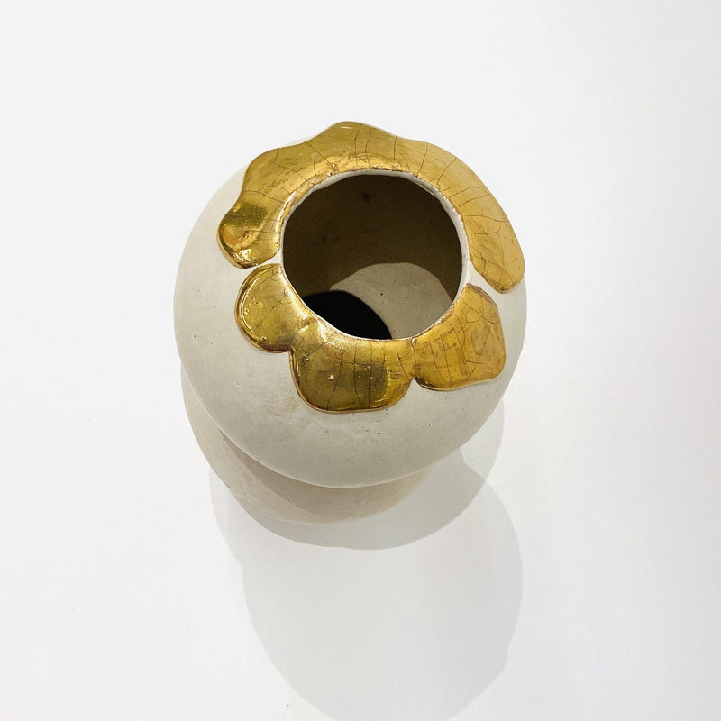 Kirsten Perry — Double Bump with Gold Sculpture - Australian made Ceramics 