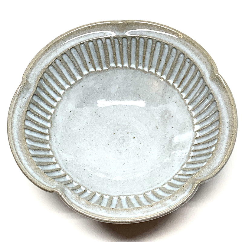 Terunobu Hirata — Fluted Straw White Rinka Bowl - Australian made Ceramics 
