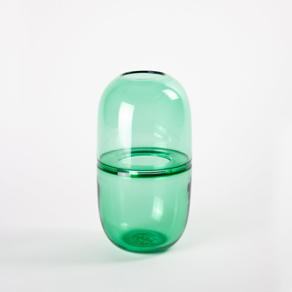YEEND — 'Babypill' Vase in Moss Green Glass YEEND | Craft