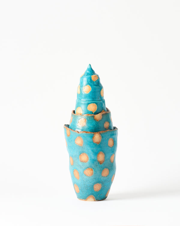 Scott Elk — 'Green Spotted' Short Urn, 2025