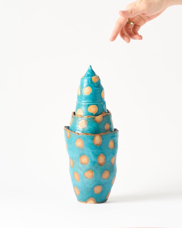 Scott Elk — 'Green Spotted' Short Urn, 2025