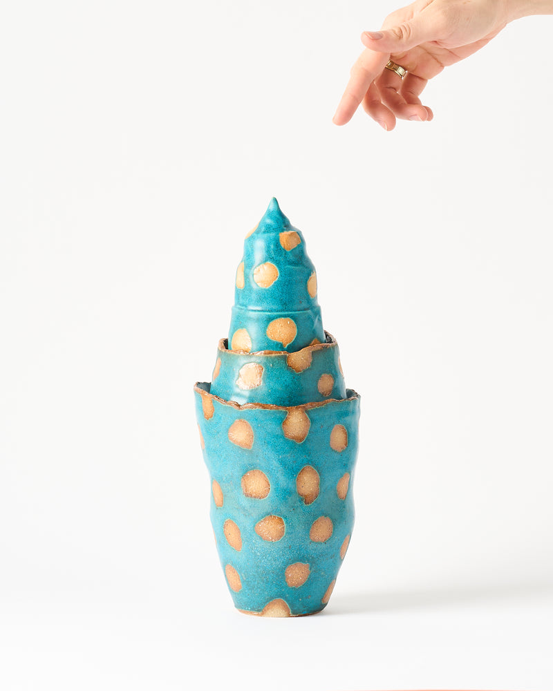 Scott Elk — 'Green Spotted' Short Urn, 2025