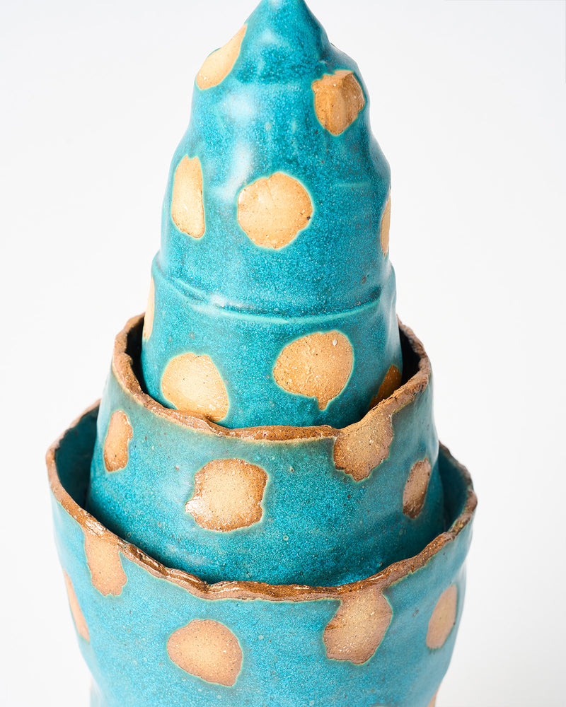 Scott Elk — 'Green Spotted' Short Urn, 2025