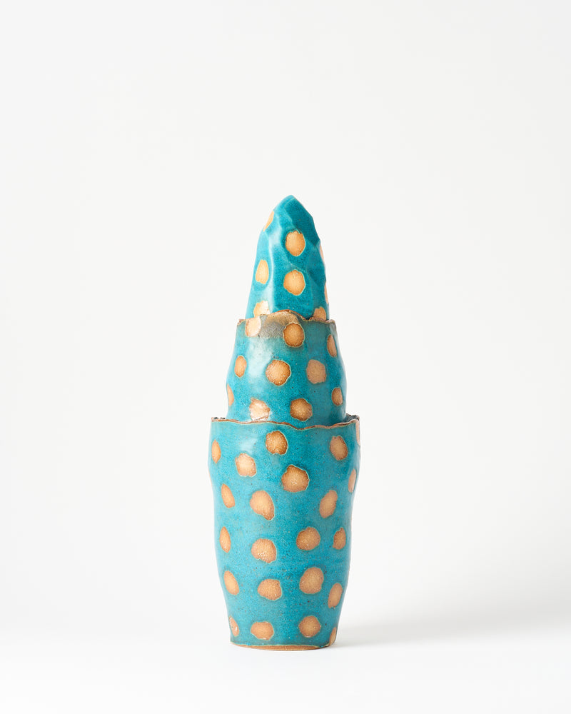 Scott Elk — 'Green Spotted' Tall Urn, 2025