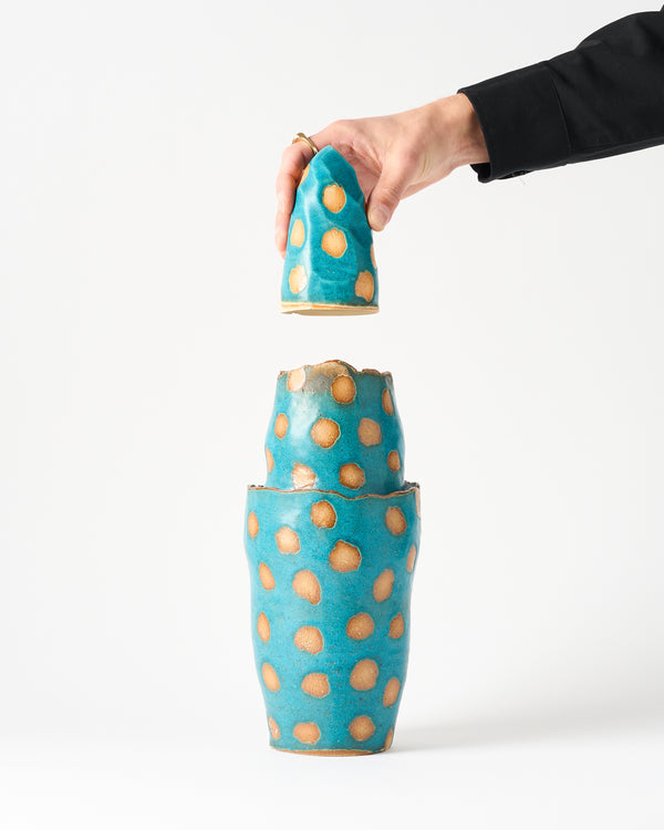 Scott Elk — 'Green Spotted' Tall Urn, 2025
