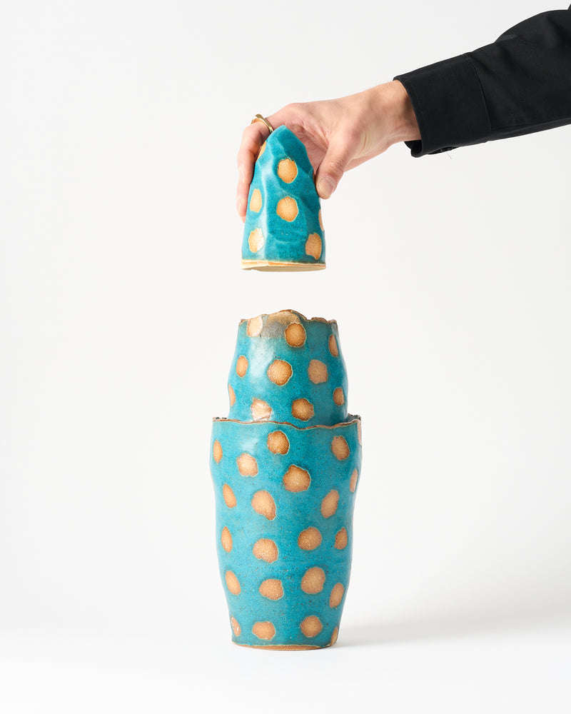 Scott Elk — 'Green Spotted' Tall Urn, 2025