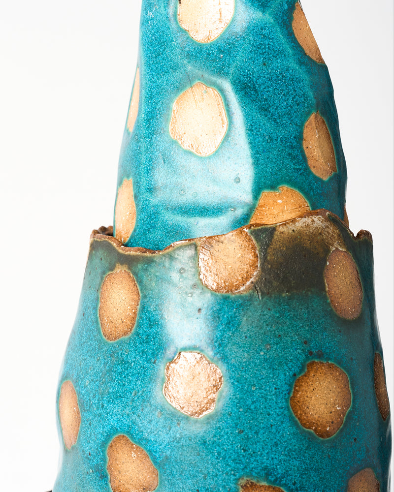 Scott Elk — 'Green Spotted' Tall Urn, 2025