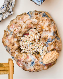 Georgia Anson — 'Anemone Being with pearls' Ceramic Wall Sculpture (2025)