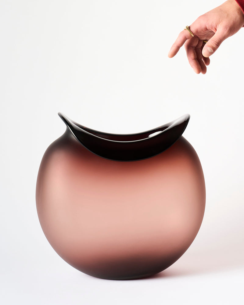 Ruth Allen — 'Luscious Lip' Vase in Aubergine