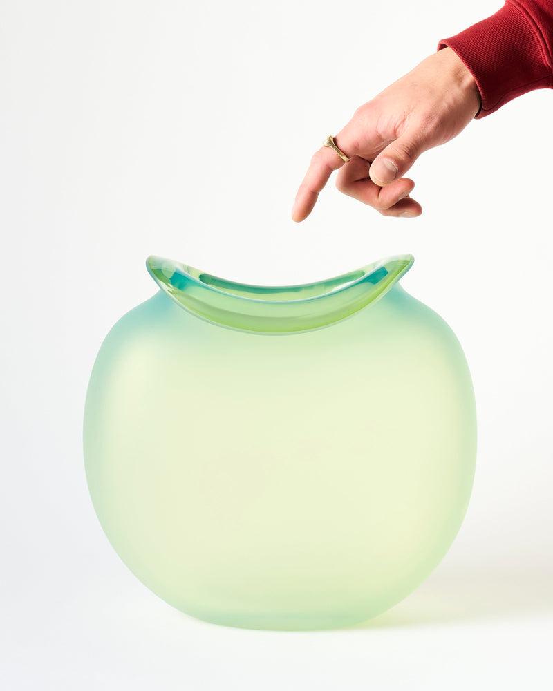 Ruth Allen — 'Luscious Lip' Vase in Green