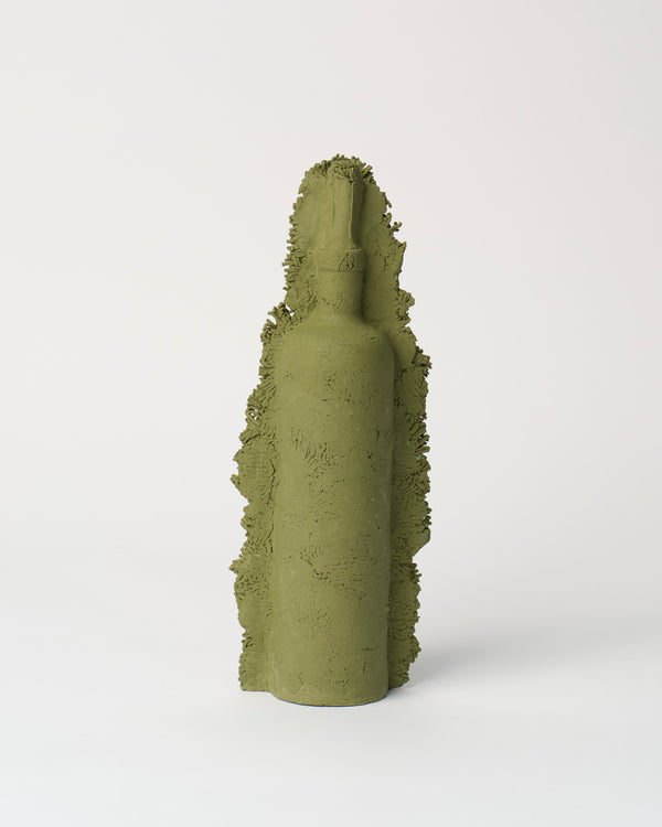 Kristin Burgham — 'Short Neck Bottle' in Fern, Sculptural Vessel