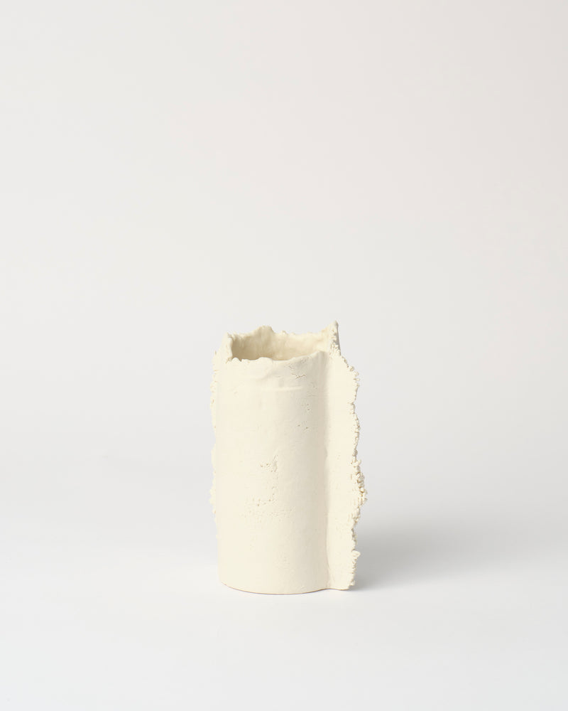 Kristin Burgham — 'Medium Cylinder' in Snow, Sculptural Vessel