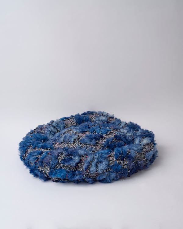 Clumsy — 'Fit for a Queen', Blue Textured Dog Bed