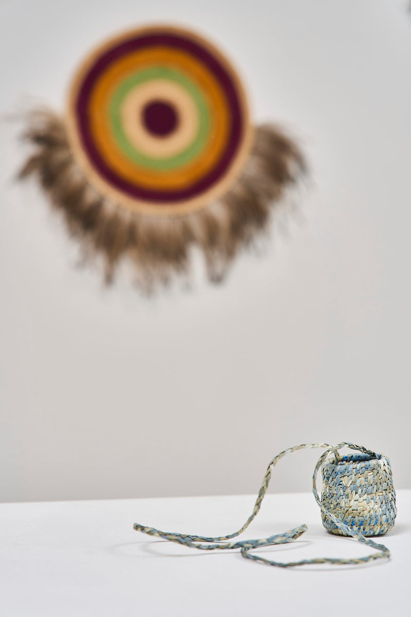 Aunty Patsy Doolan — 'Large Woven Mat with Feathers', (2025)