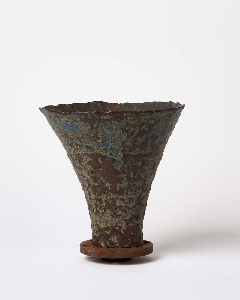 Em Frank — 'Patina Gold Trumpet' Vase, 2024