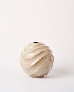 Terunobu Hirata —  Wave Faceted Shino Vase