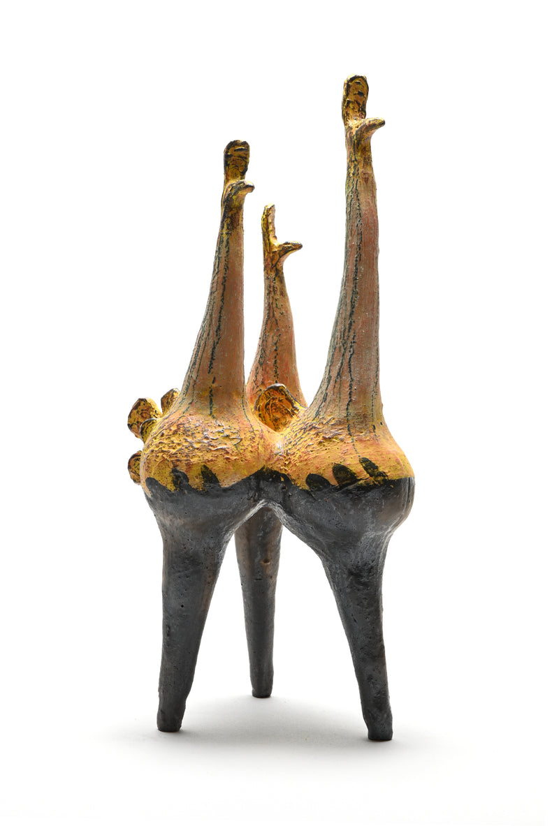 Lilach Mileikowski — 'Canaanite Tribe' in Bronze and Fused Yellow, Sculpture, 2025