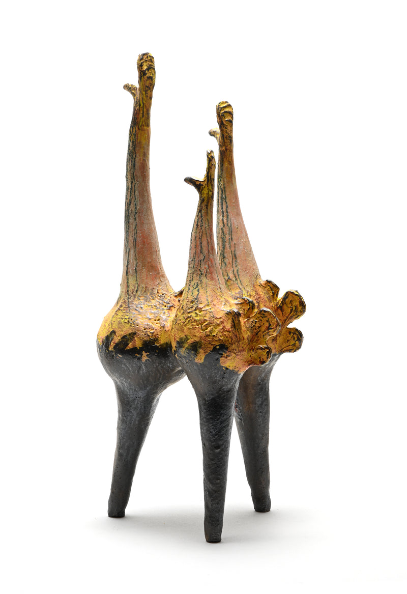 Lilach Mileikowski — 'Canaanite Tribe' in Bronze and Fused Yellow, Sculpture, 2025