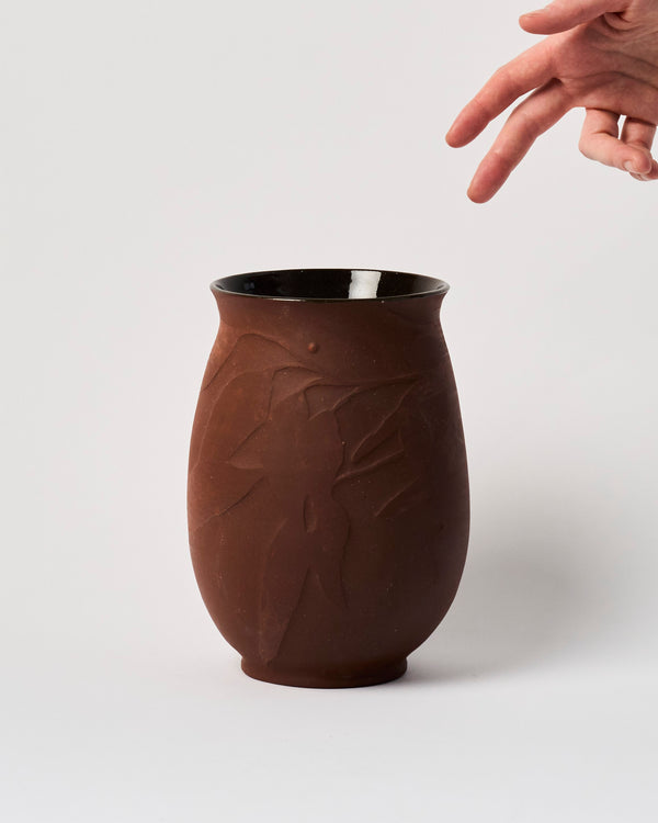 Amelia Black — 'Trace Sediment Iron Red Vase Eucalypt #1', Sculptural Vessel