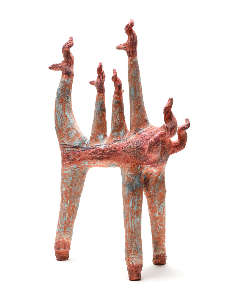 Lilach Mileikowski — 'In Canaanite Land' in Turquoise and Orange, Sculpture, 2025