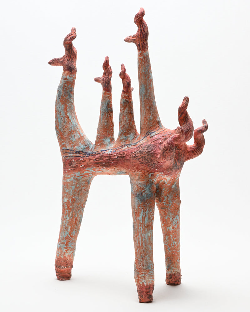 Lilach Mileikowski — 'In Canaanite Land' in Turquoise and Orange, Sculpture, 2025
