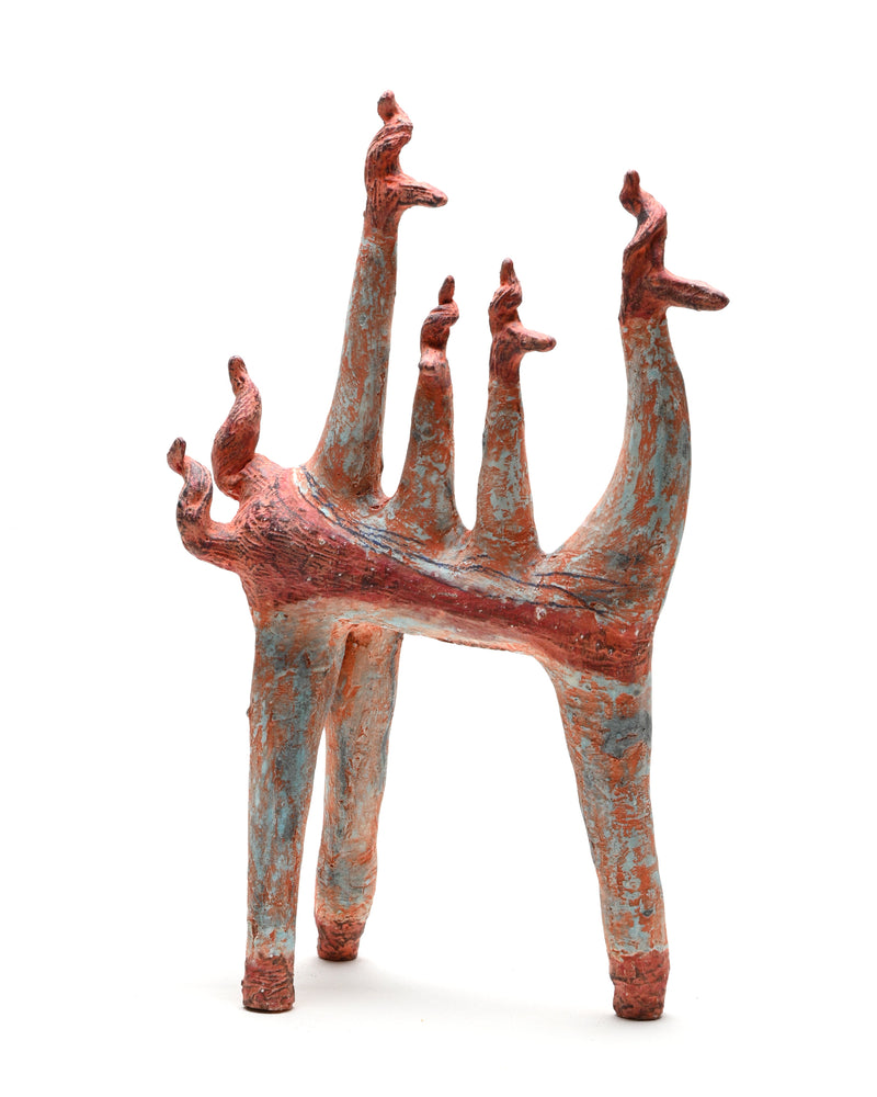Lilach Mileikowski — 'In Canaanite Land' in Turquoise and Orange, Sculpture, 2025