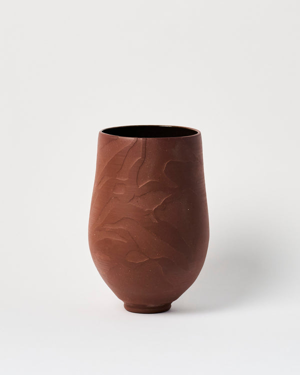 Amelia Black — 'Trace Sediment Iron Red Vase Eucalypt #2', Sculptural Vessel