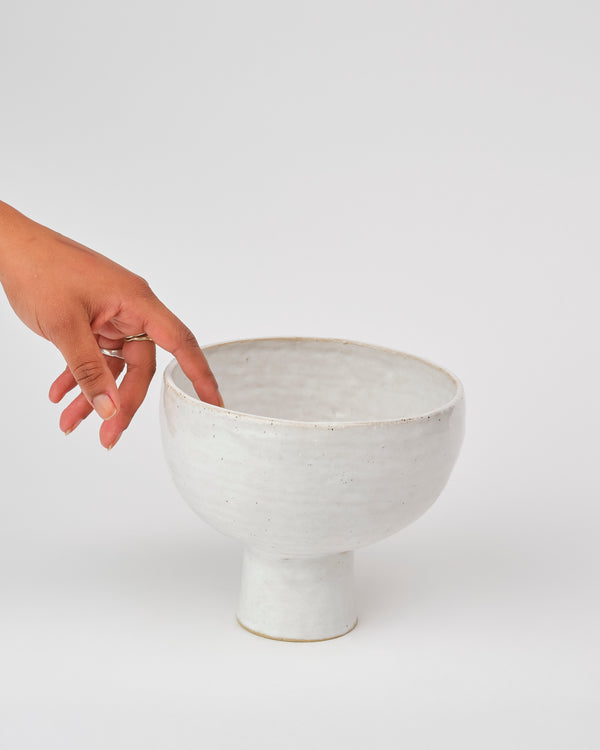 Simone Karras — Small White Speckled Vessel, 2024