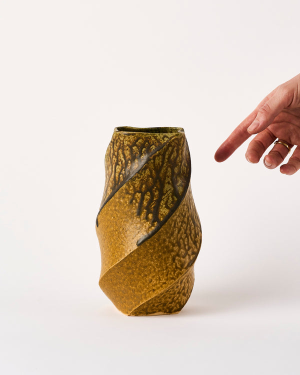 Terunobu Hirata — Faceted Twist Vase in Irabo