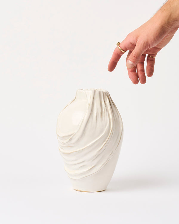 Alexandra Howie — 'Half Draped Bouquet Vase' Sculptural Vase