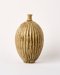 Terunobu Hirata —  Tall Fluted Vase in Ash