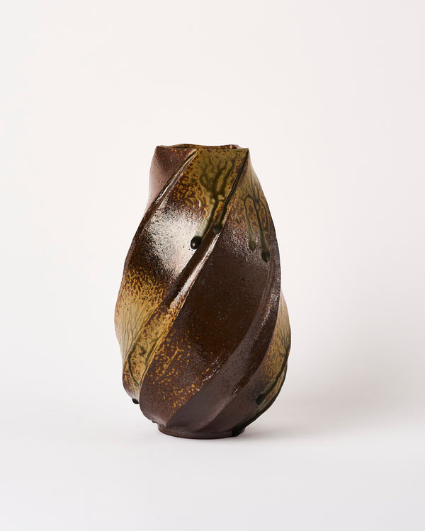 Terunobu Hirata — Faceted Twist Ash Vase