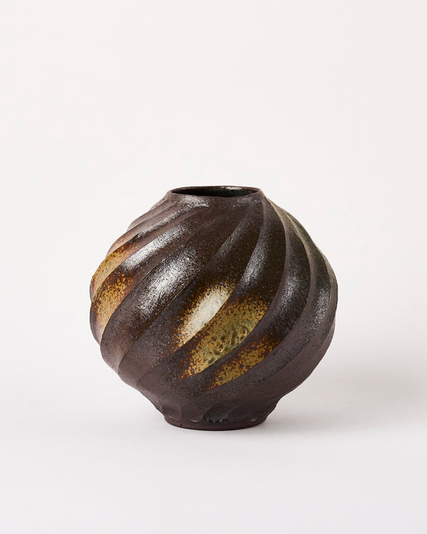 Terunobu Hirata — Faceted Ash Moon Vase